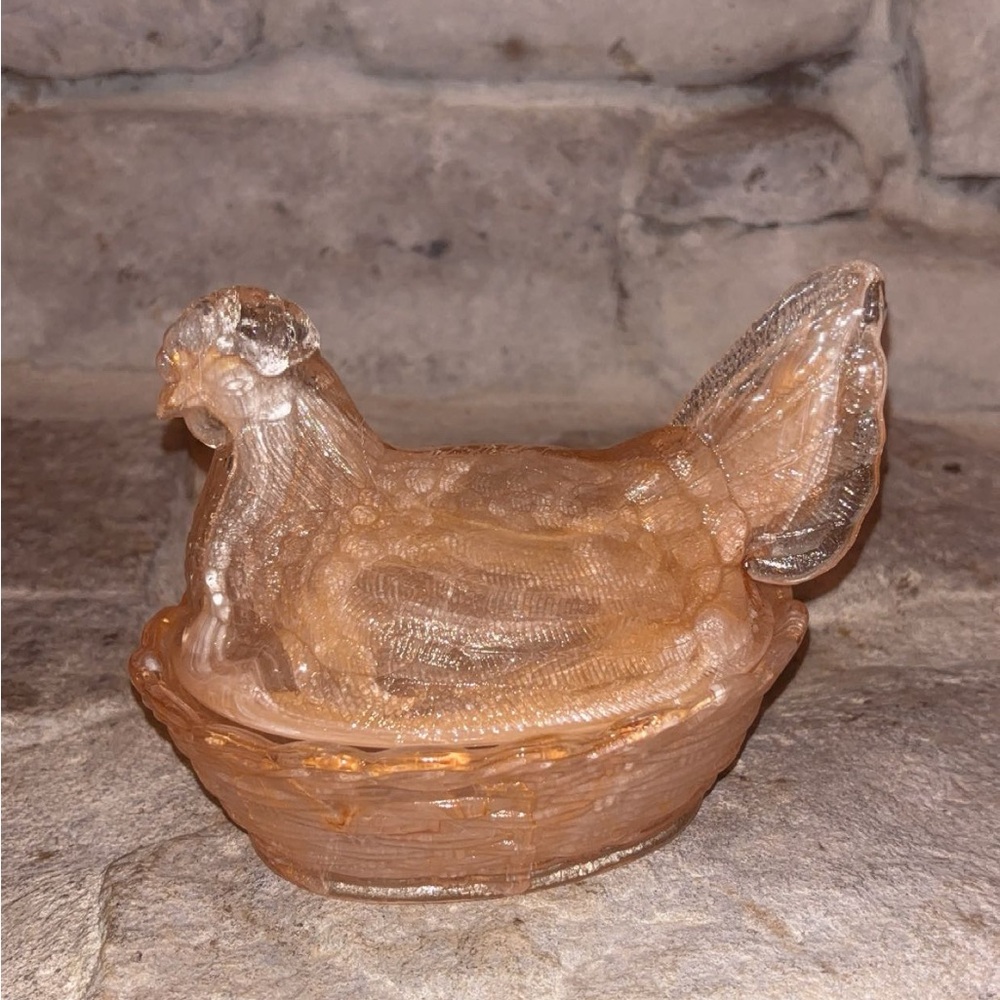 Vintage Glass Hen Dishes